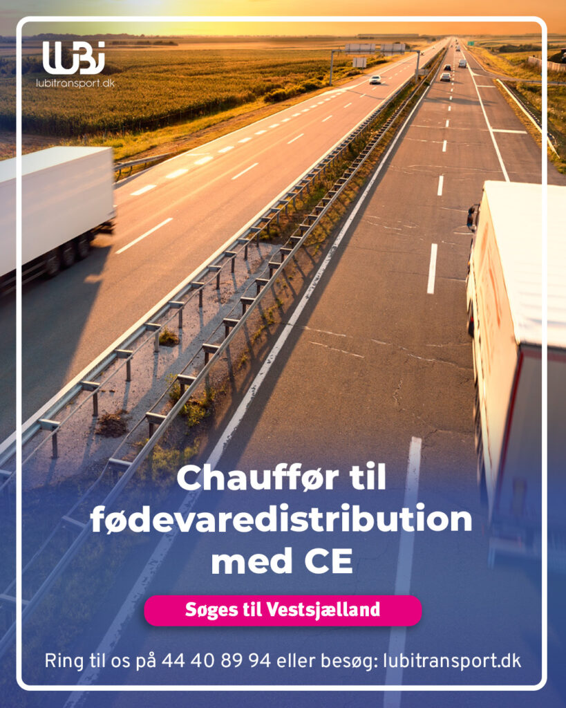 Chauffør til fødevaredistribution med CE