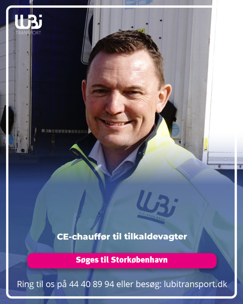 CE-chauffør til tilkaldevagter​